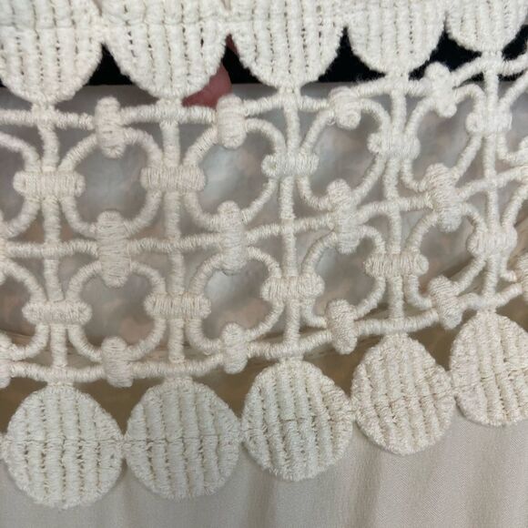 The Addison Story Anthropologie Silk & Cotton Crochet Women's Top - Picture 5 of 10